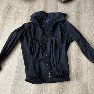 men’s black long sleeve button down collared shirt